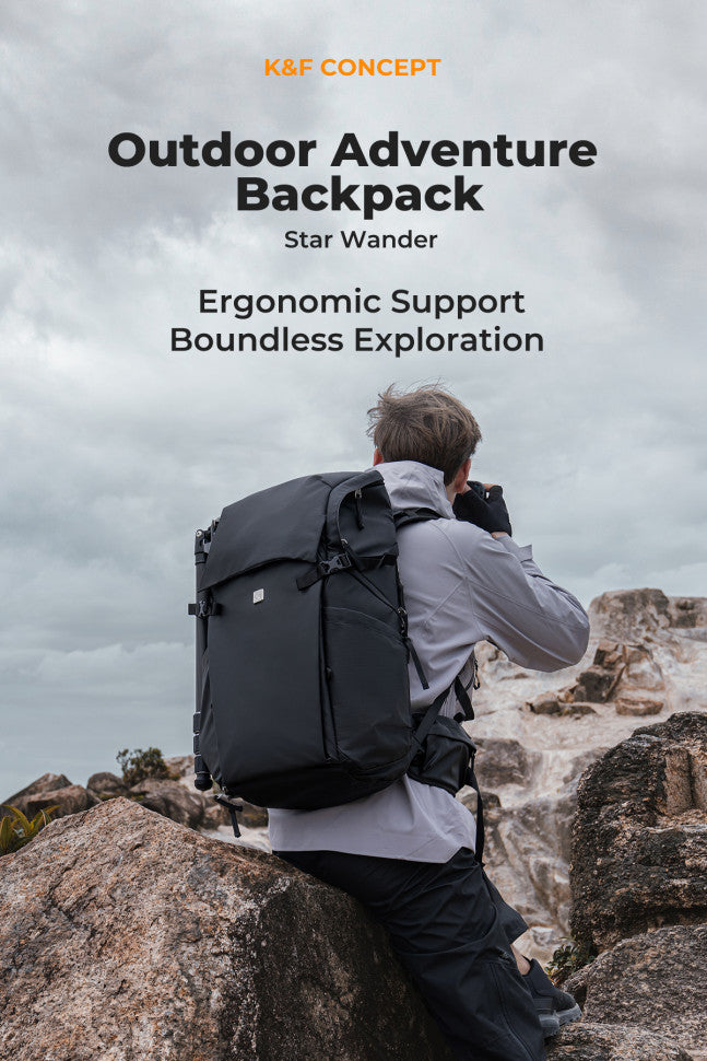 K&F Concept 30L Camera Backpack, Professional Waterproof DSLR Backpack with Removable Customizable Insert, Adjustable Straps – Fits 15