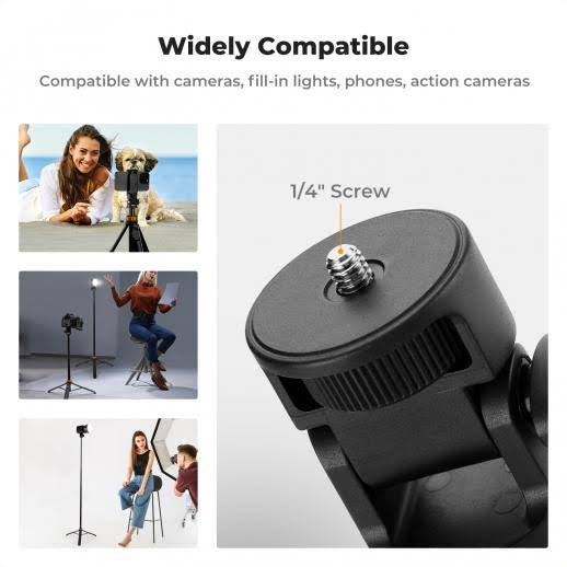 K&F Concept 69''/175cm Iphone Selfie Stick Tripod, Compact Tripod with Phone Holder, Light Stand with Detachable Remote Control, Action Camera Adapter, Compatible with Phone/GoPro/Camera