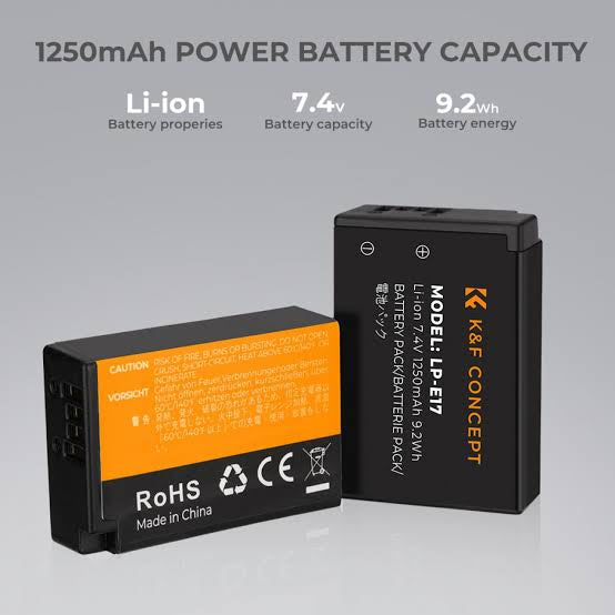 K&F LP-E17 Camera Battery for Canon Cameras