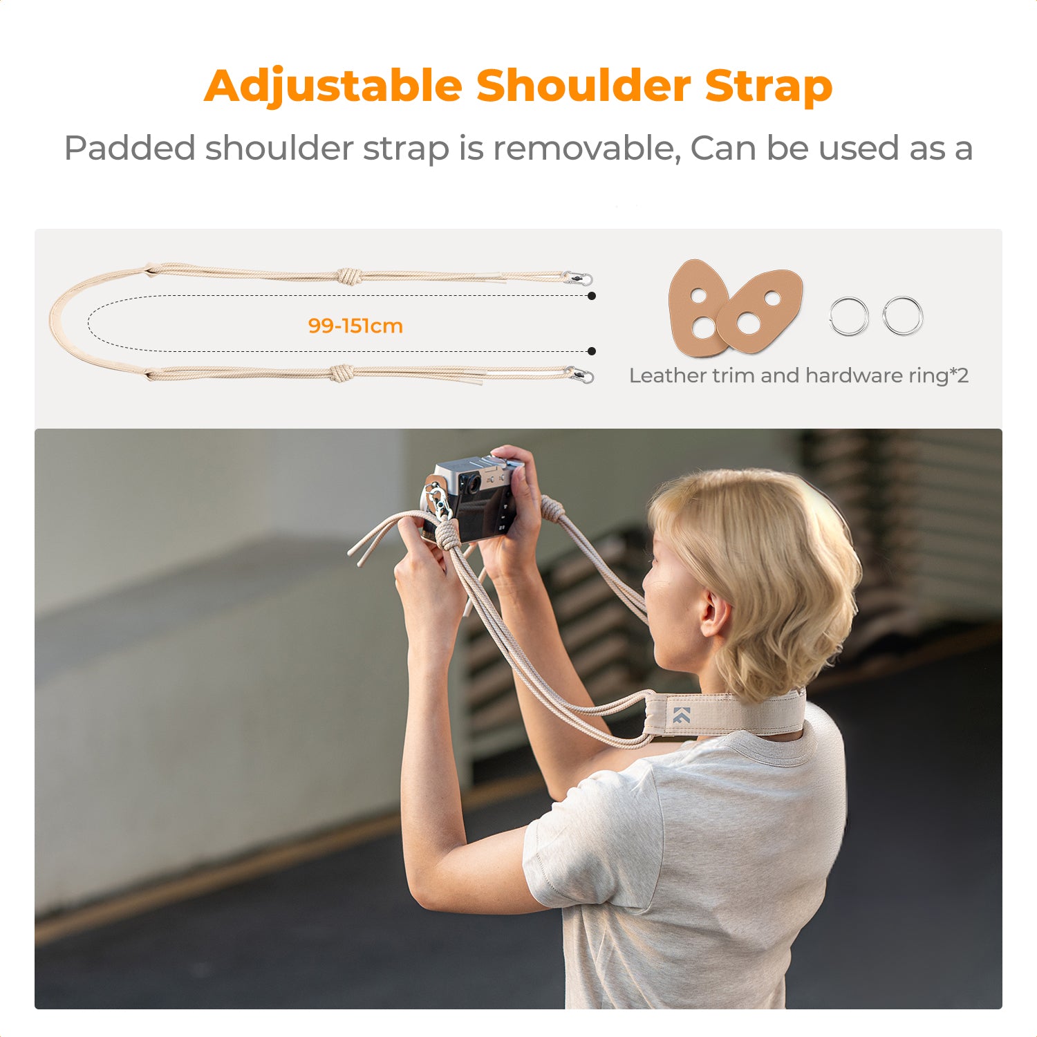 K&F Concept Camera Sling Bag Small Camera bag Lightweight Crossbody and Inner Liner Bag for Protection and Versatility, Beige