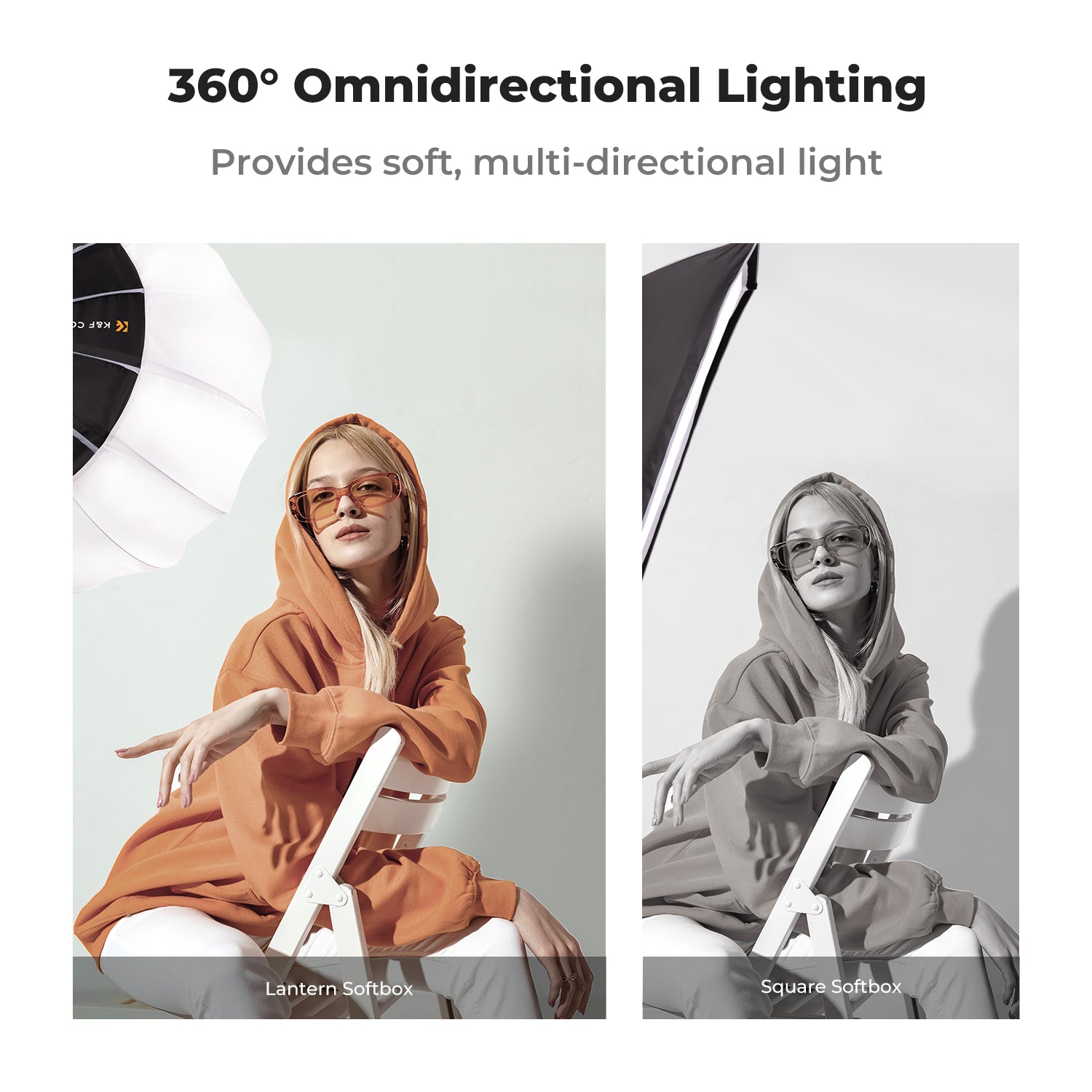 K&F 65cm Softbox Lantern Soft Light Modifier Quick Release Light Diffuser Softbox Compatible with Bowens Mount with Carrying Bag for Photography Studio Speedlite Flash and Monolight