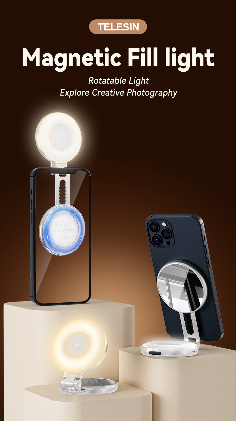 Telesin Magnetic Selfie Ring Light