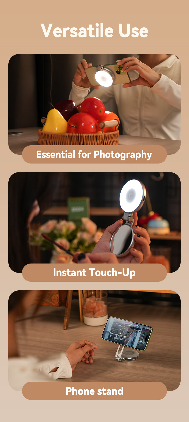 Telesin Magnetic Selfie Ring Light