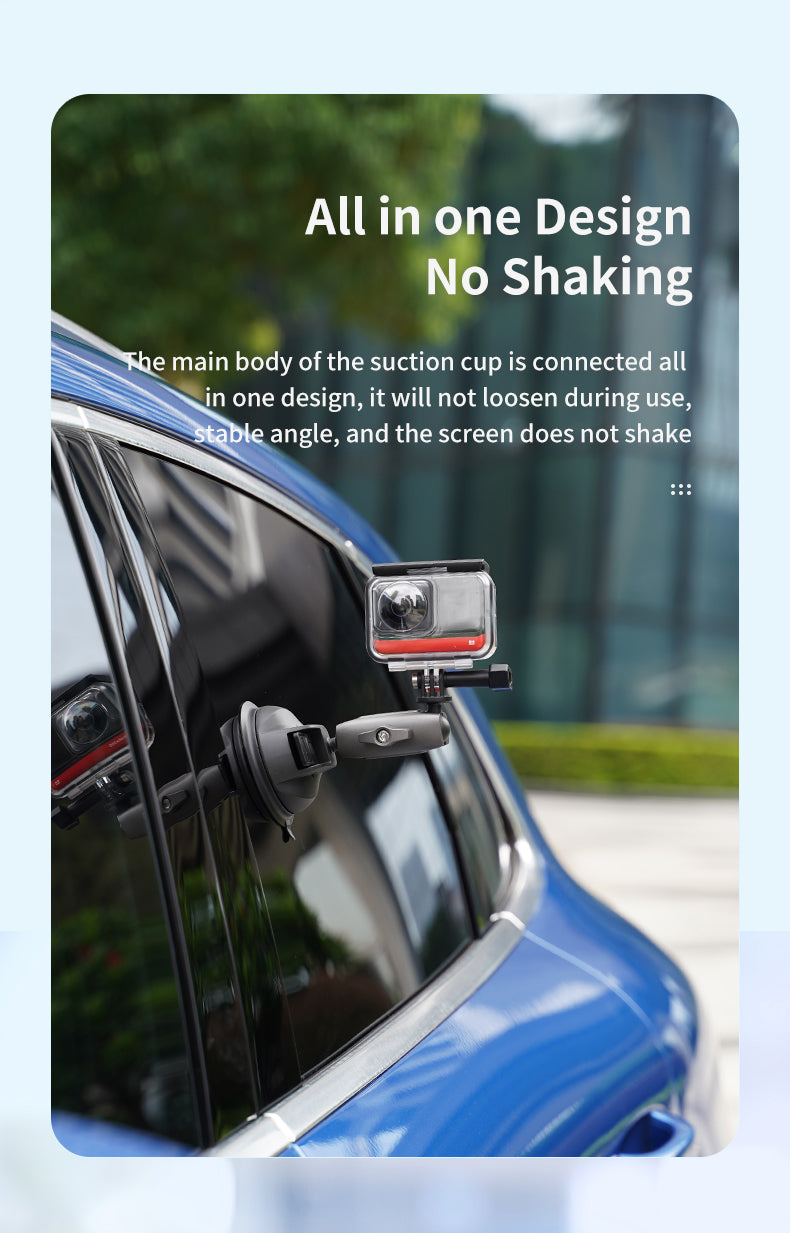 TELESIN Aluminum Alloy Action Camera & phone Suction Cup Mount