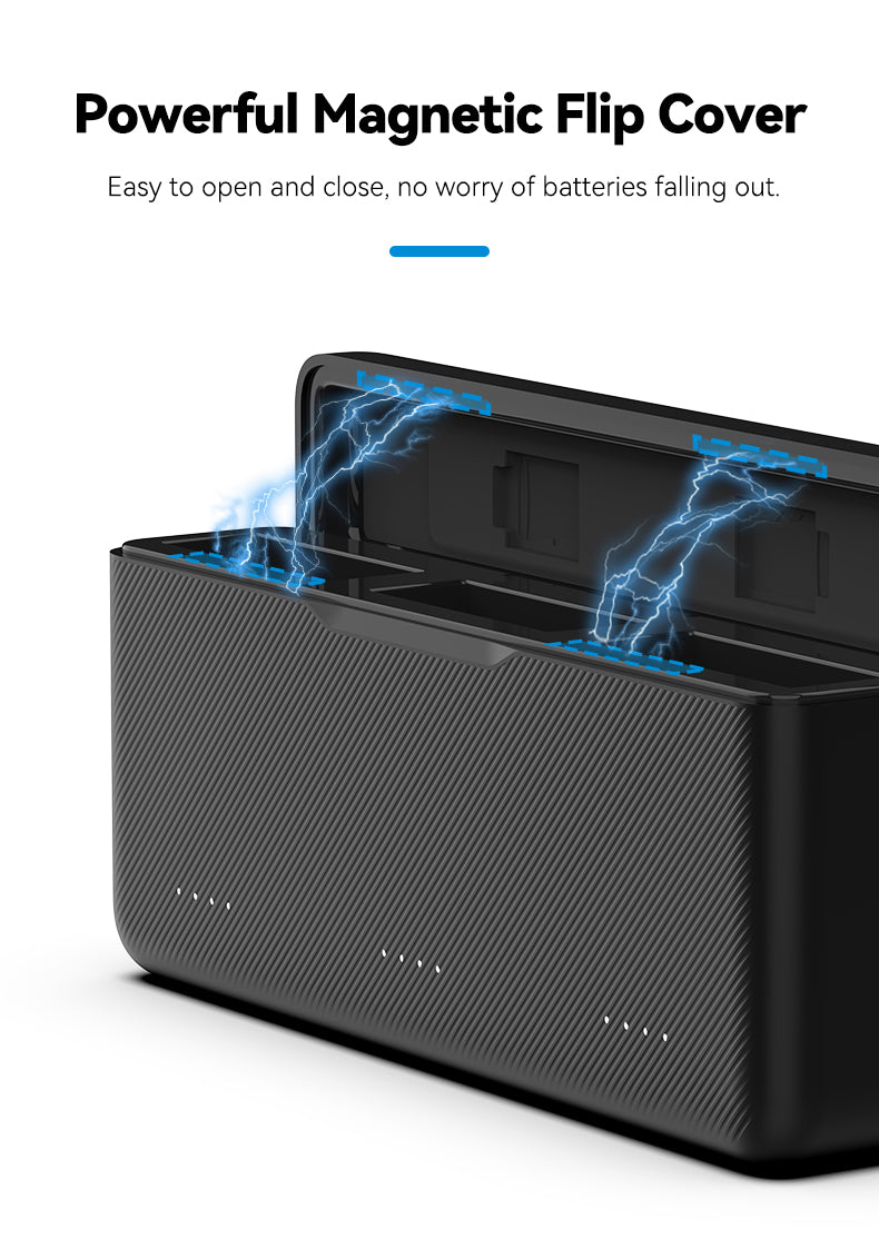 Telesin three slot charging case for DJI Action 5