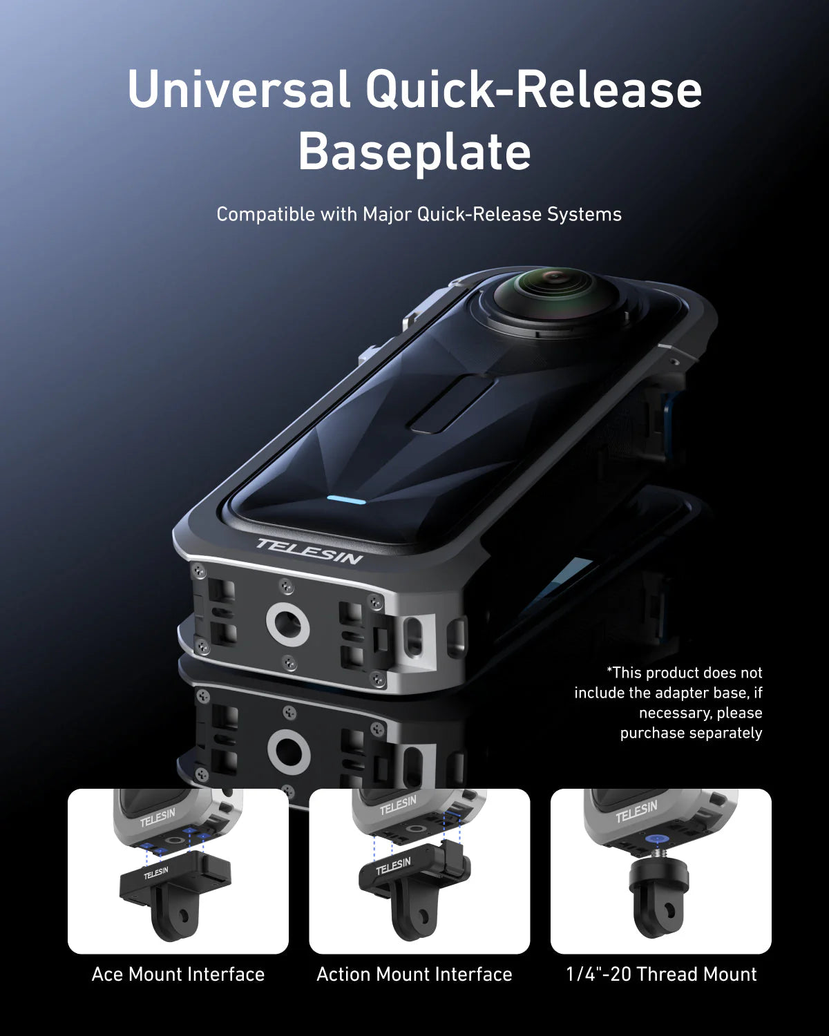 TELESIN Full Metal Cage Protection for Insta360 X5