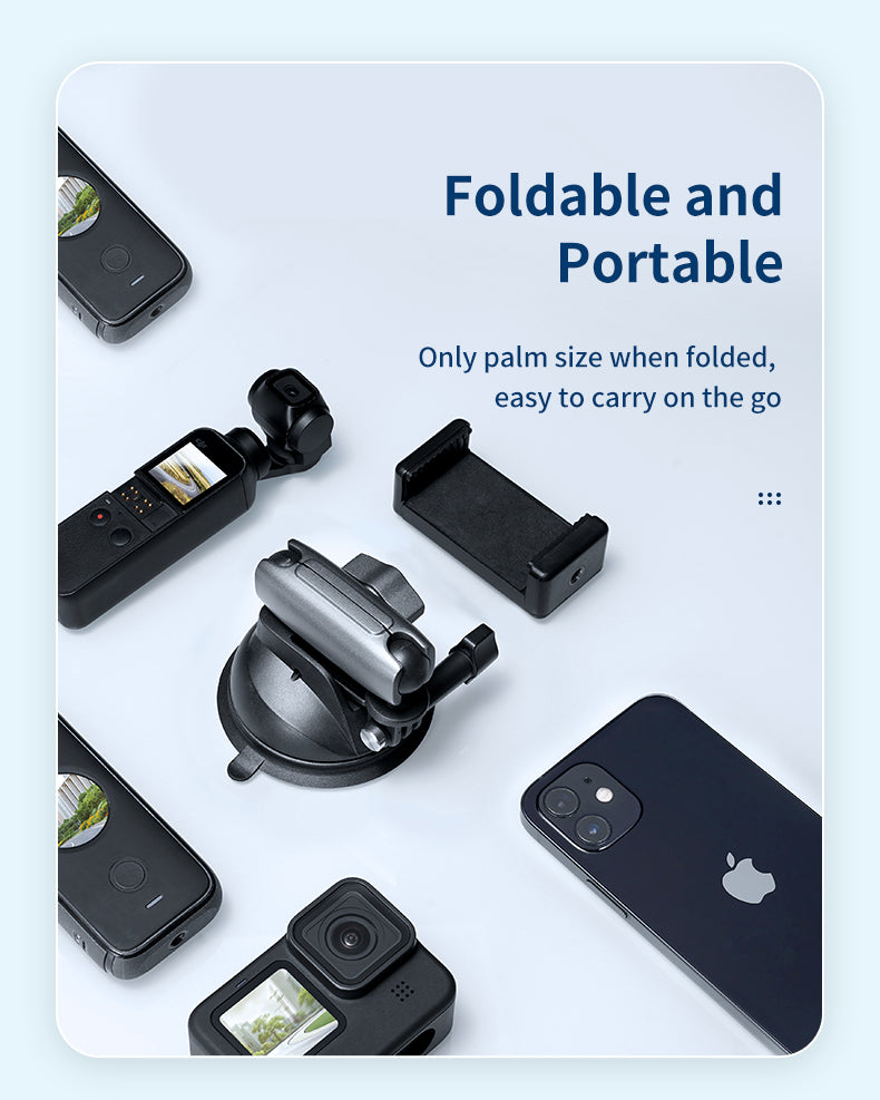 TELESIN Aluminum Alloy Action Camera & phone Suction Cup Mount