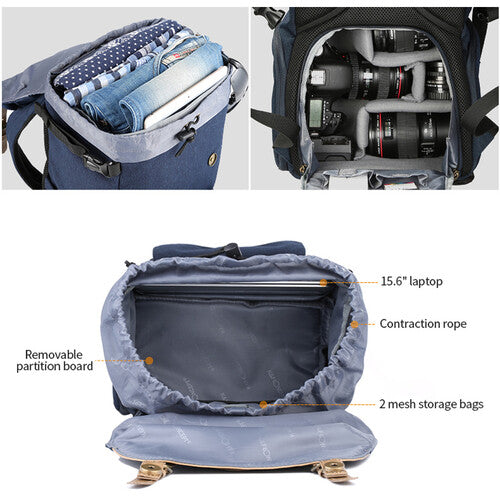 Camera Backpack Fits 15.6 inch Laptop , camera and lenses for Photography/Hiking/Travel