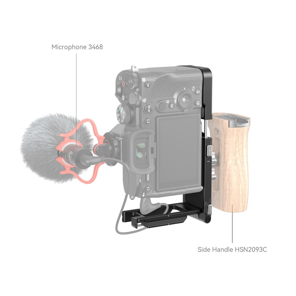 smallrig Foldable L-Shape Mount Plate for Sony Alpha 7 V / Alpha 7R V / Alpha 7 IV / Alpha 7S III