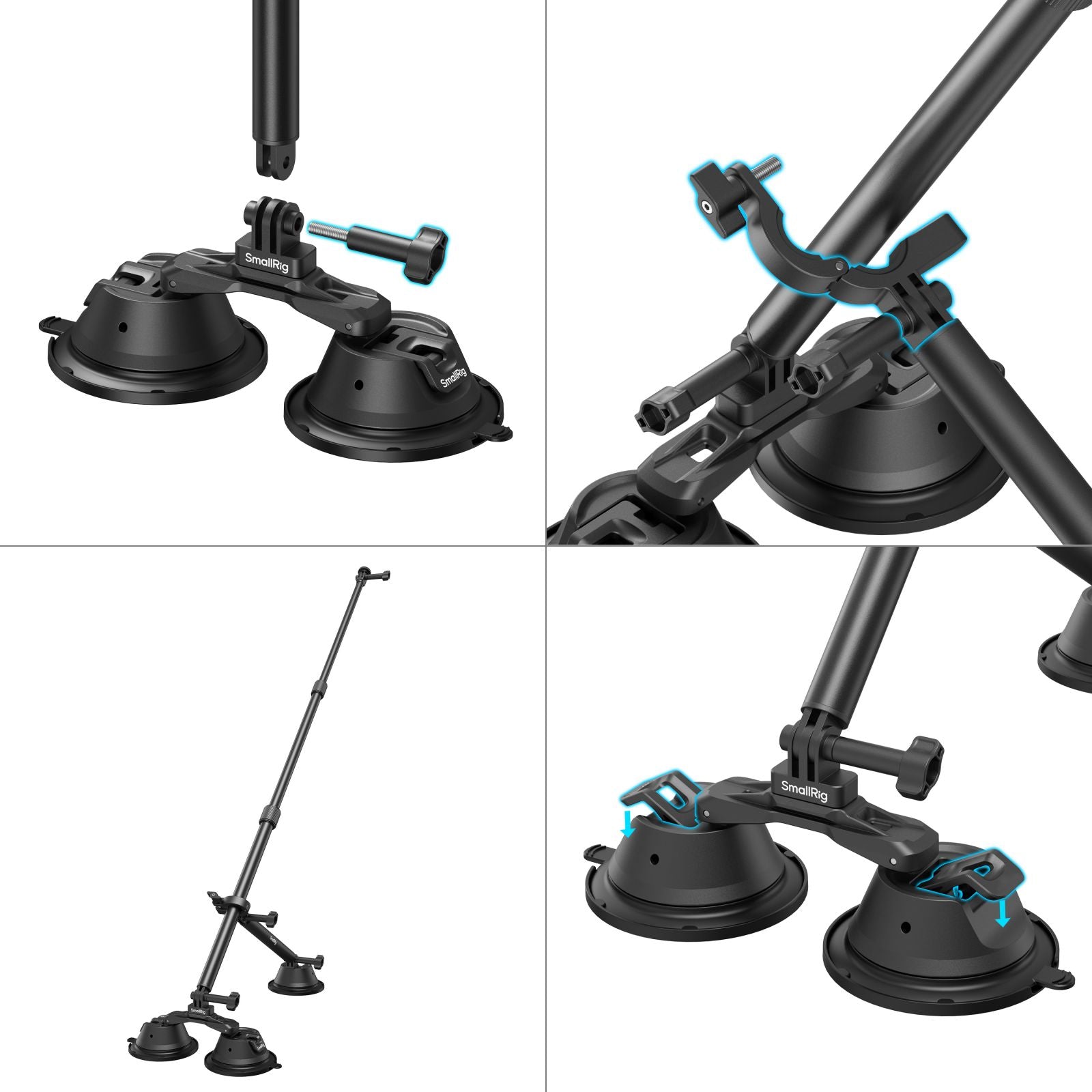 Camera Suction Cup Car Mount Kit for Panoramic Shooting