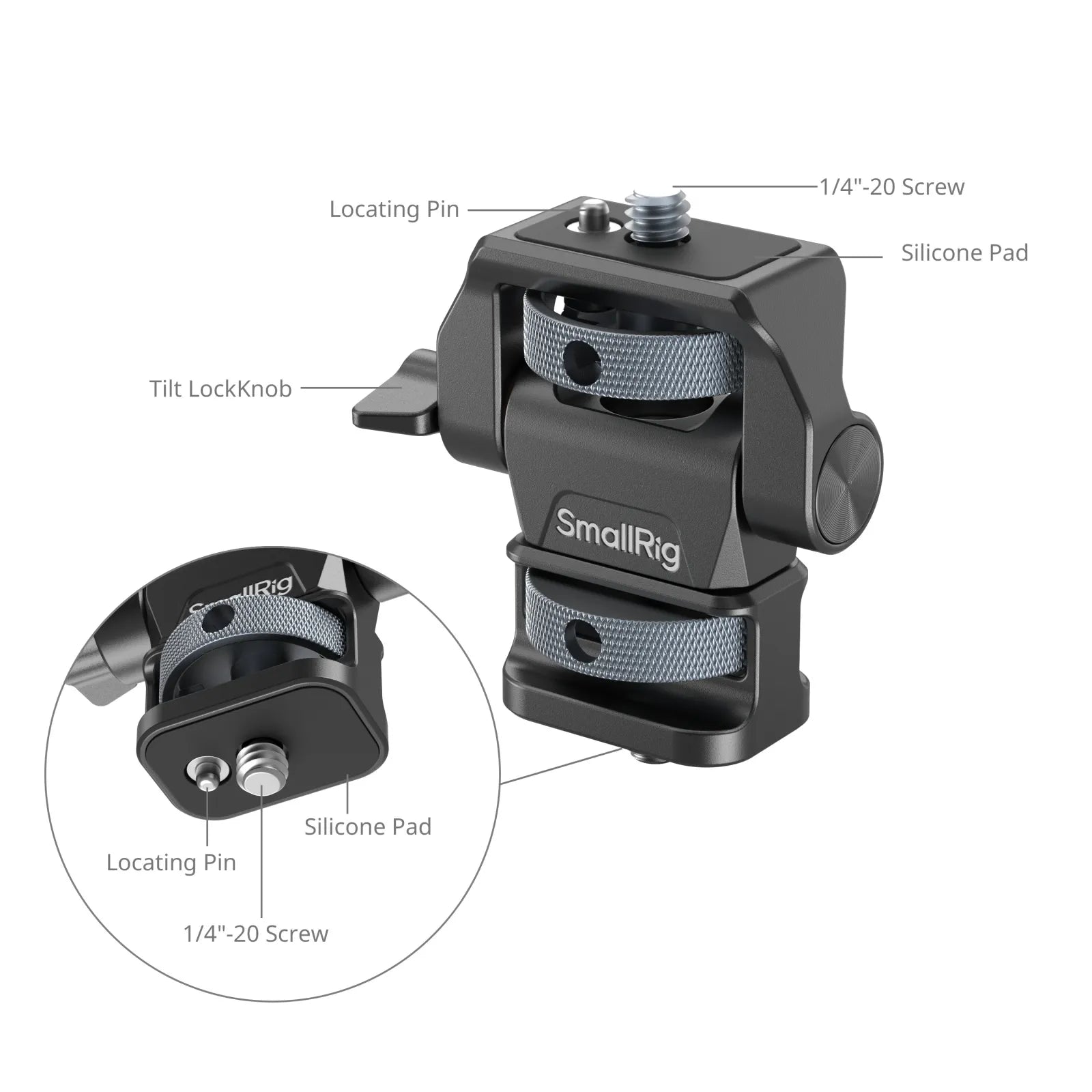 SmallRig Swivel and Tilt Adjustable Monitor Support with 1/4