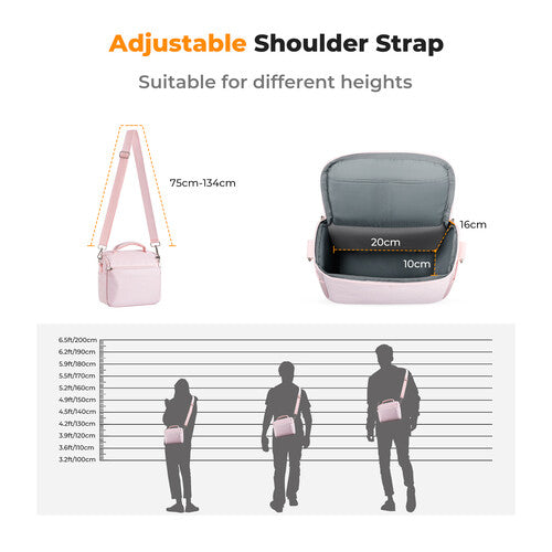 K&F Concept Camera Sling Bag (Pink, 5L)