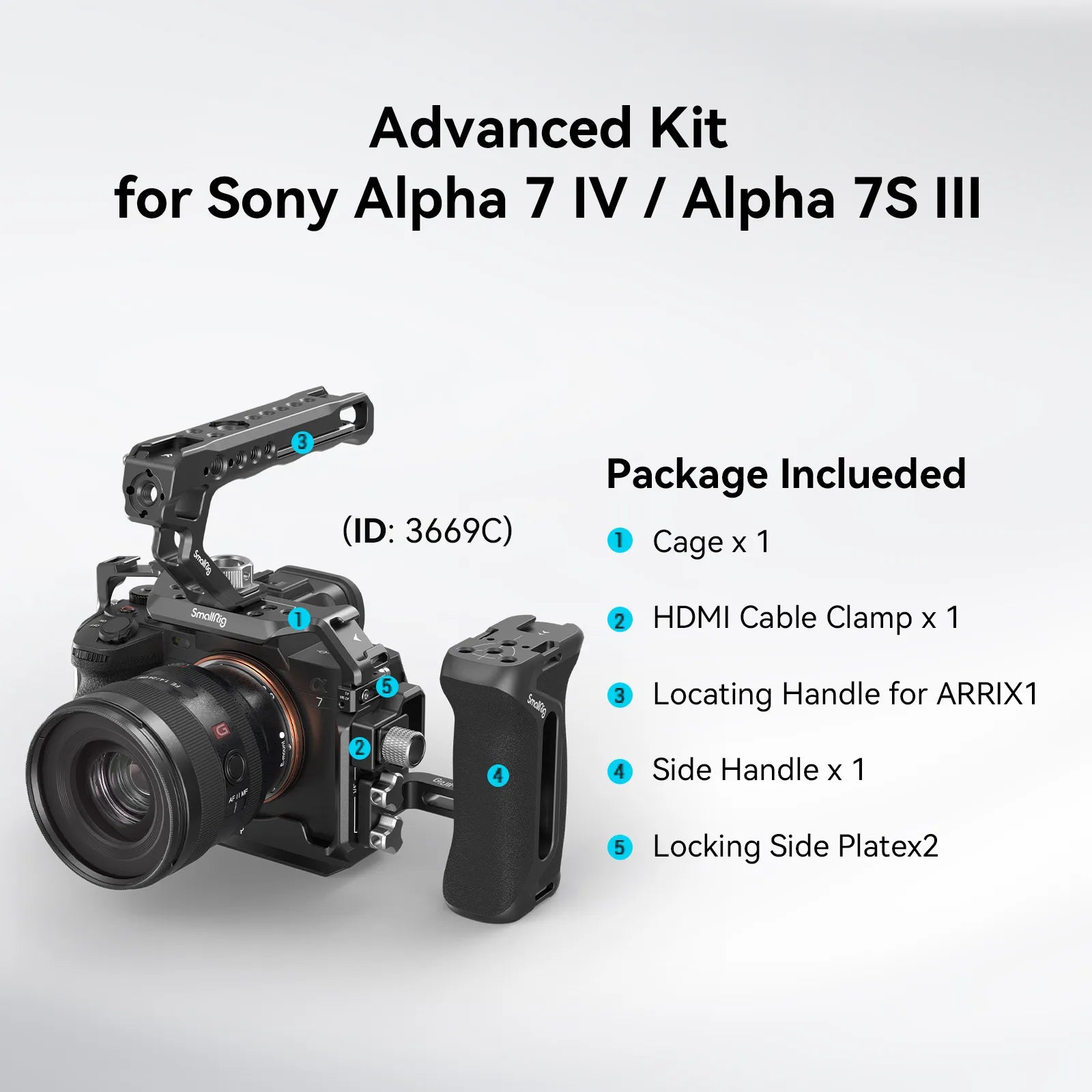 SmallRig Advanced Cage Kit for Sony Alpha 7R V / Alpha 7 IV / Alpha 7S III