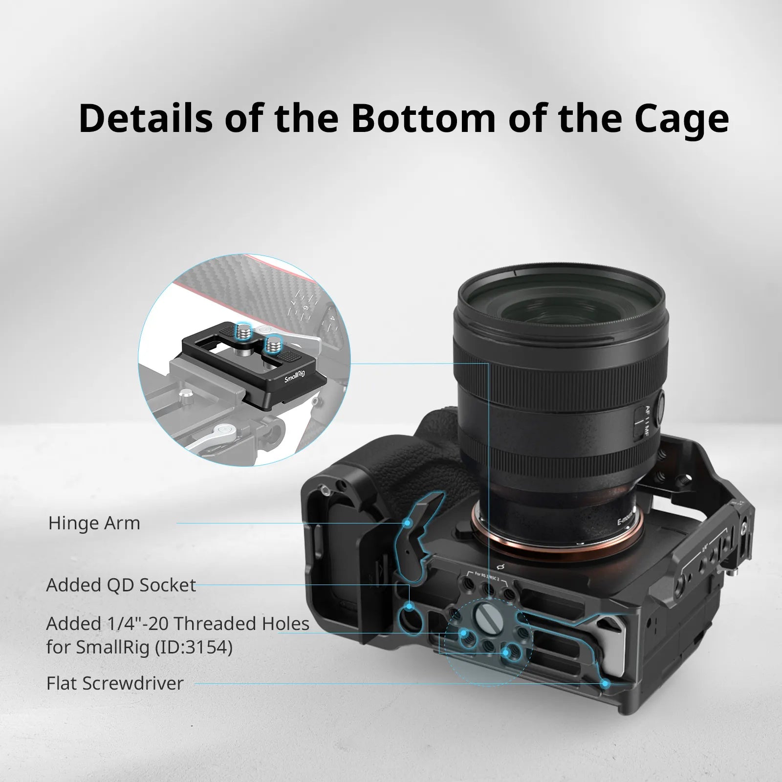 SmallRig Full Camera Cage for Sony Alpha 7R V/Alpha 7 IV/Alpha 7 S III/Alpha 1/Alpha 7R IV