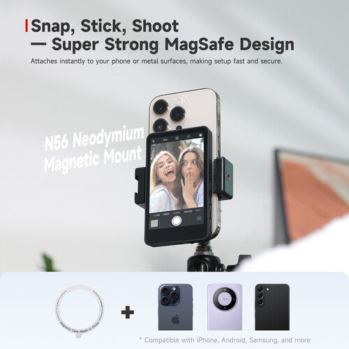 Synco XView M4 Selfie Monitor Screen for Phone Vlogging – Black
