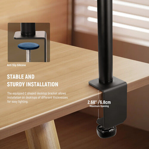 Neewer BASICS R18 Bi-Color Round LED Light with Desktop Stand (7