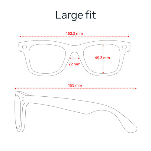 Meta Ray-Ban Wayfarer Glasses (Matte Black, Standard, Gen 2)