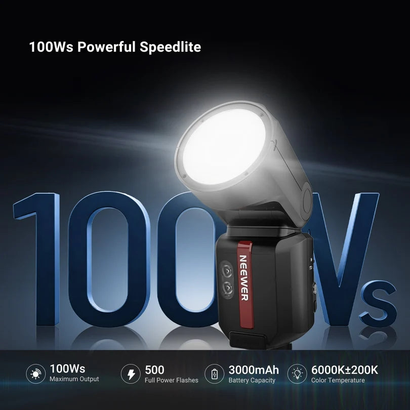 NEEWER Z3RS 100Ws 2.4G TTL Round Head Flash Speedlite