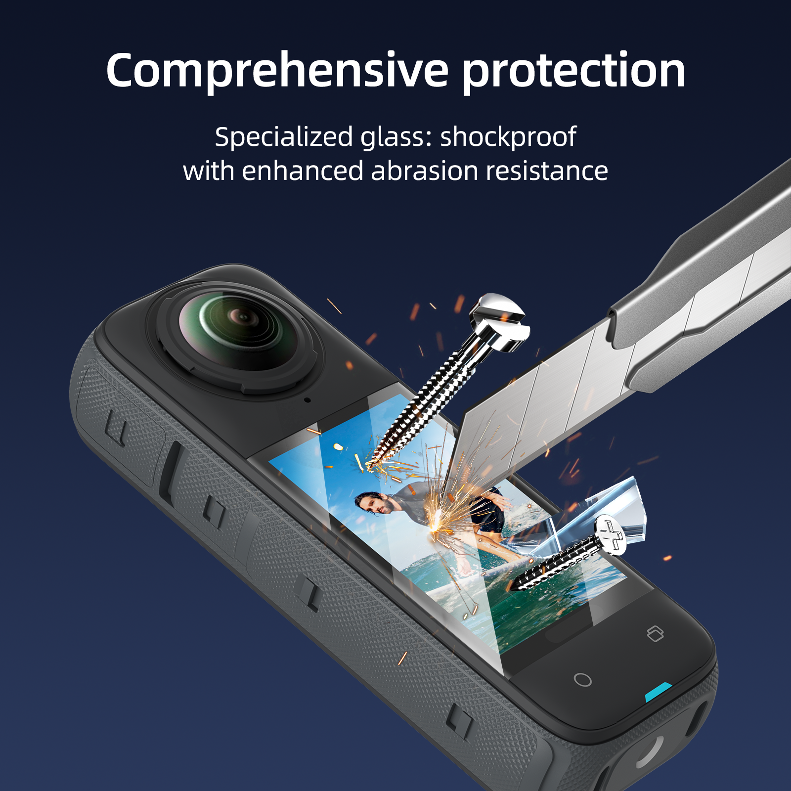 Telesin Tempered Film Kit for Insta360 X4/5