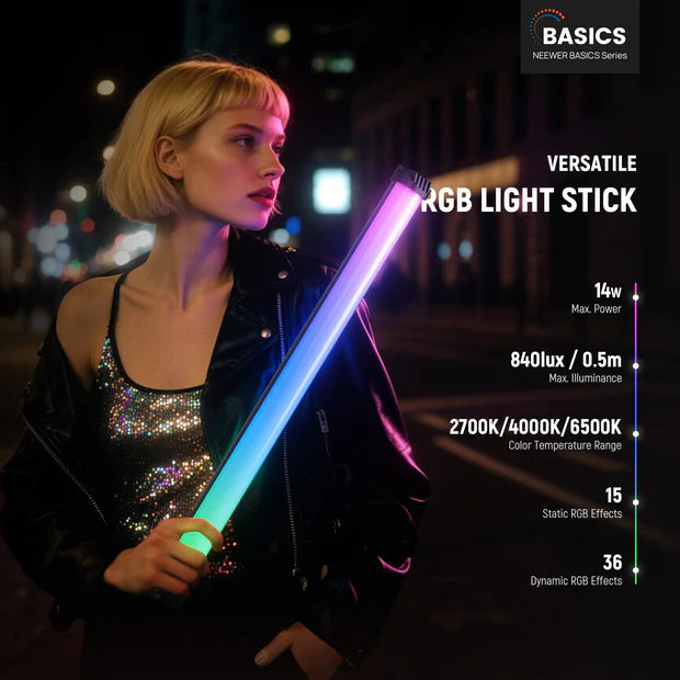 NEEWER BASICS SL50 (53cm - 14w) Magnetic Handheld RGB Light Wand