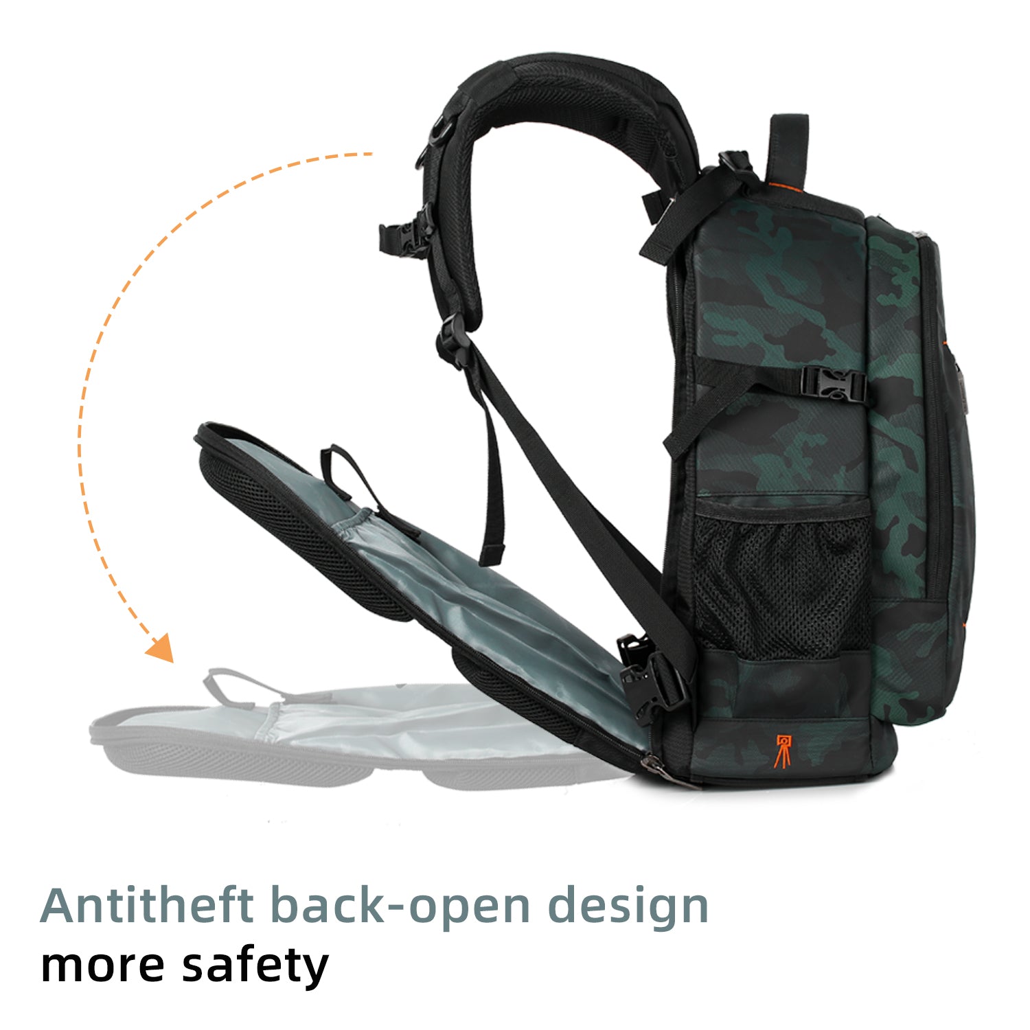 K&F Camera Bag Large Multifunctional Digital SLR Camera Backpack Suitable for Outdoor Travel Photography 31*24*46cm - Backpack 23L Nature Wander 06 (Camouflage)