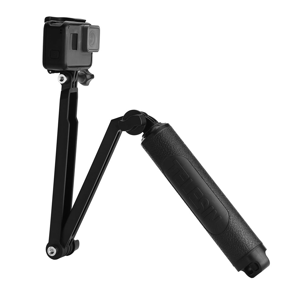 Telesin 3-way monopod grip with mini tripod for action cameras