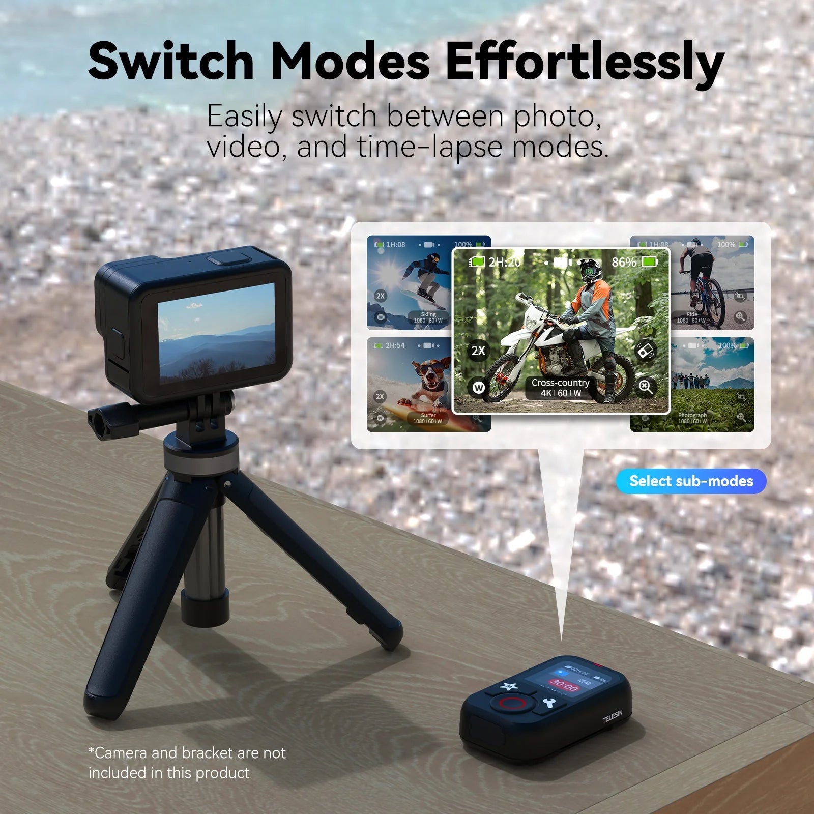 Telesin Remote Controller for GoPro Hero 13/12/11/10/9/8/MAX