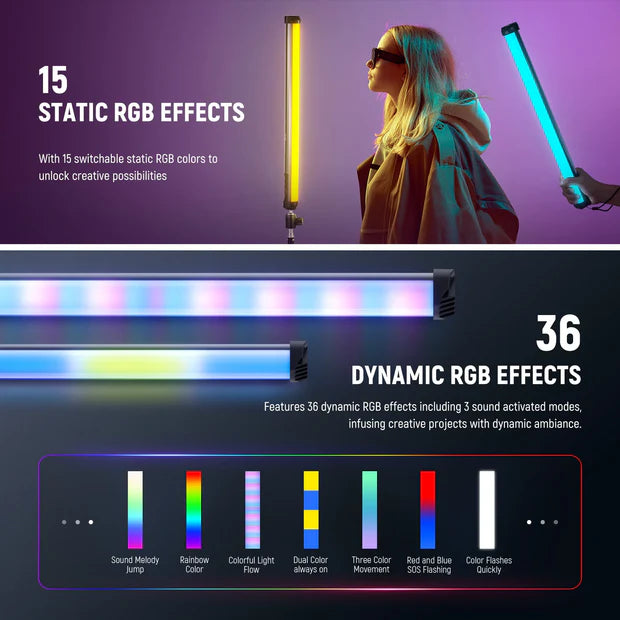 NEEWER BASICS SL50 (53cm - 14w) Magnetic Handheld RGB Light Wand