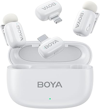 Boya Mini-13 2in1 2.4GHz Dual Channel Wireless Microphone System - White
