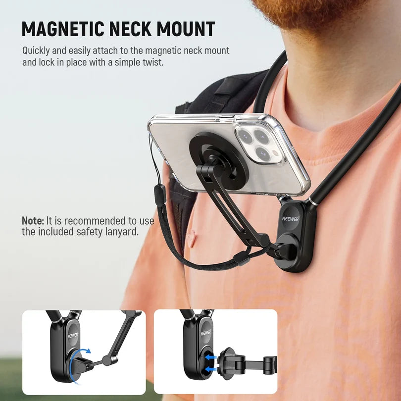 NEEWER GP-16 Magnetic Phone and action camera Neck Mount