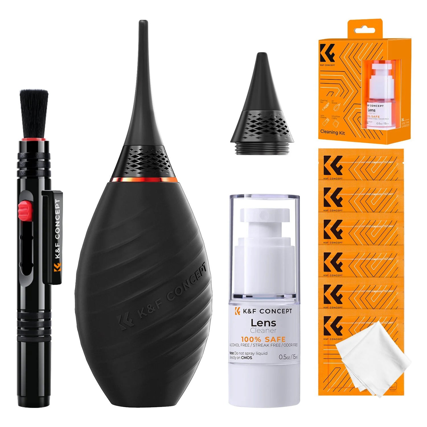 K&F Concept 9 in 1 Professional Camera Lens Cleaning Kit for Optical Equipment
