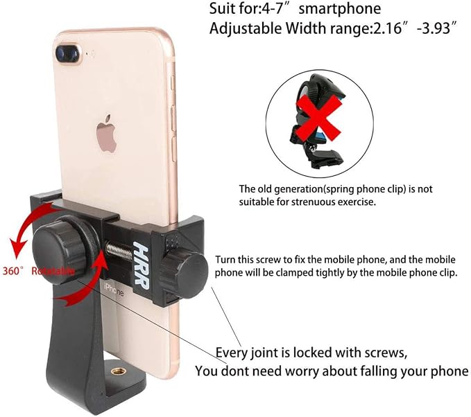 PellKing Mobile Phone Chest Strap Mount,Harness Strap Holder Universal Cell Phone Clip for Action Camera POV Compatible with Gopro Akaso Samsung iPhone etc