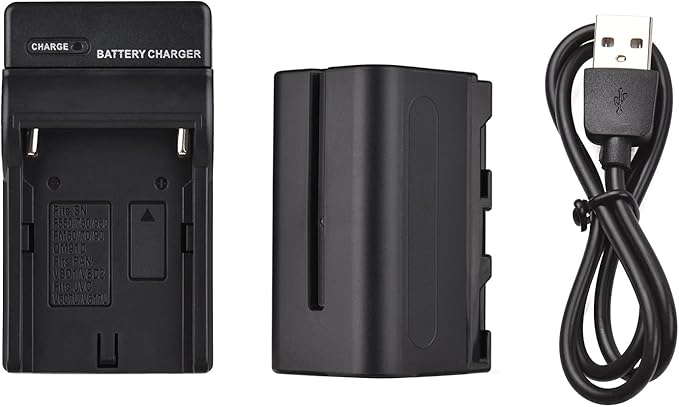 Camera Charger Kit, NP-F750/ NP-F770 Camera Battery and Charger Kit 1PC 7.2V 5200mAh Large Rechargeable Battery with USB Cable Replacement for Sony NP-F550 F570 F750 F770 F960 F970