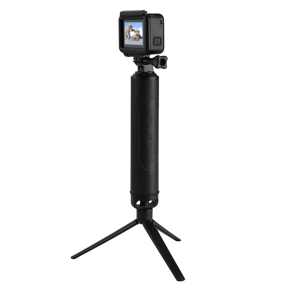 Telesin 3-way monopod grip with mini tripod for action cameras