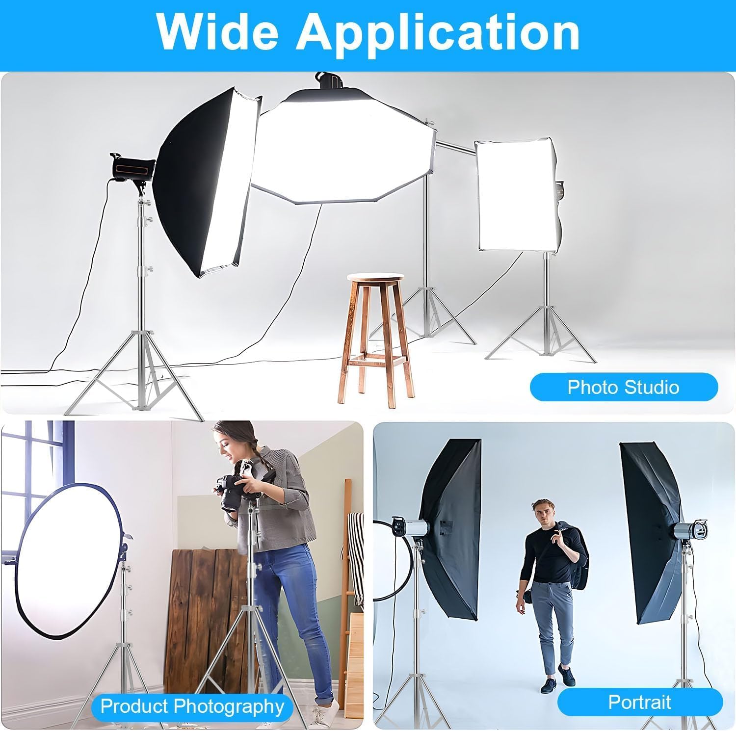 NiceFoto LS-280s AT Stainless Steel Light Stand with Air Pressure System – 260cm Max Height