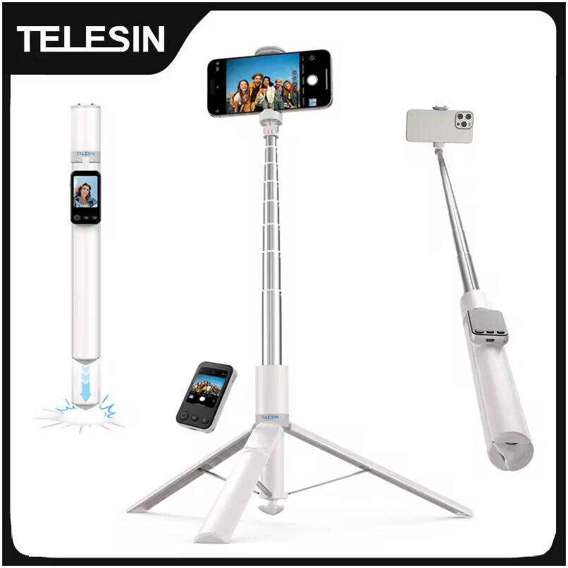 TELESIN 68-Inch Projection Tripod & Selfie Stick 1.7m, Extendable Phone Stand