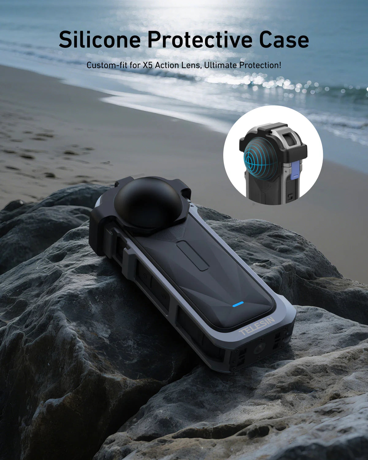 TELESIN Full Metal Cage Protection for Insta360 X5