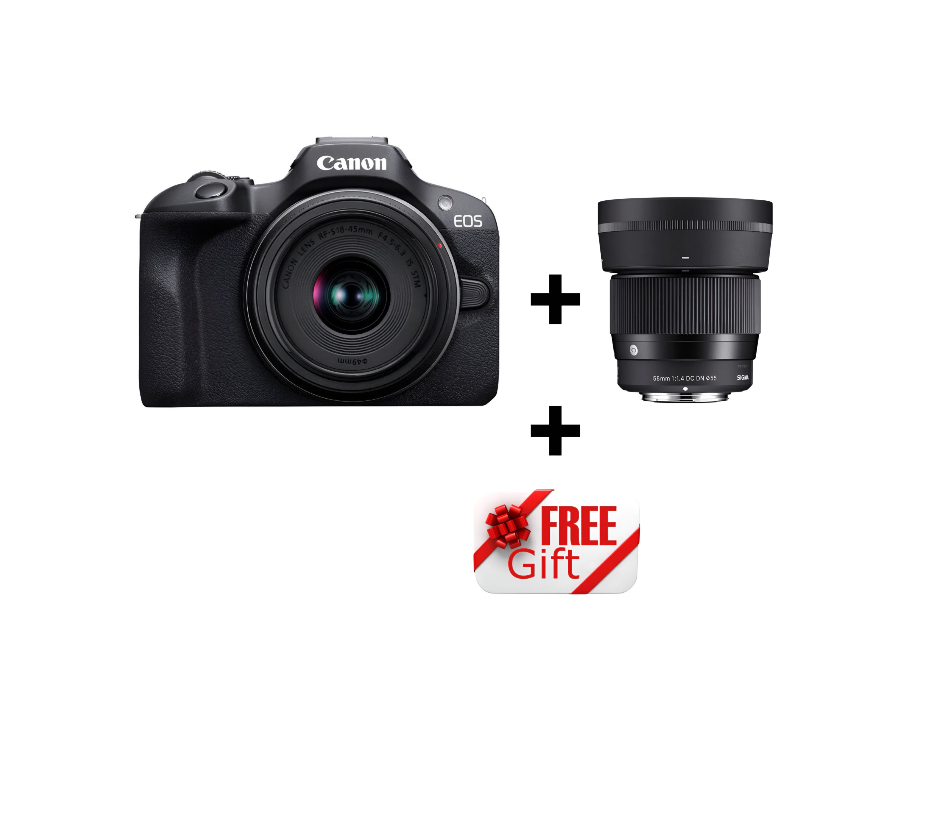 Canon EOS R100 with 18-45mm + Sigma 56mm f/1.4 DC DN (Canon RF) - DMT ...