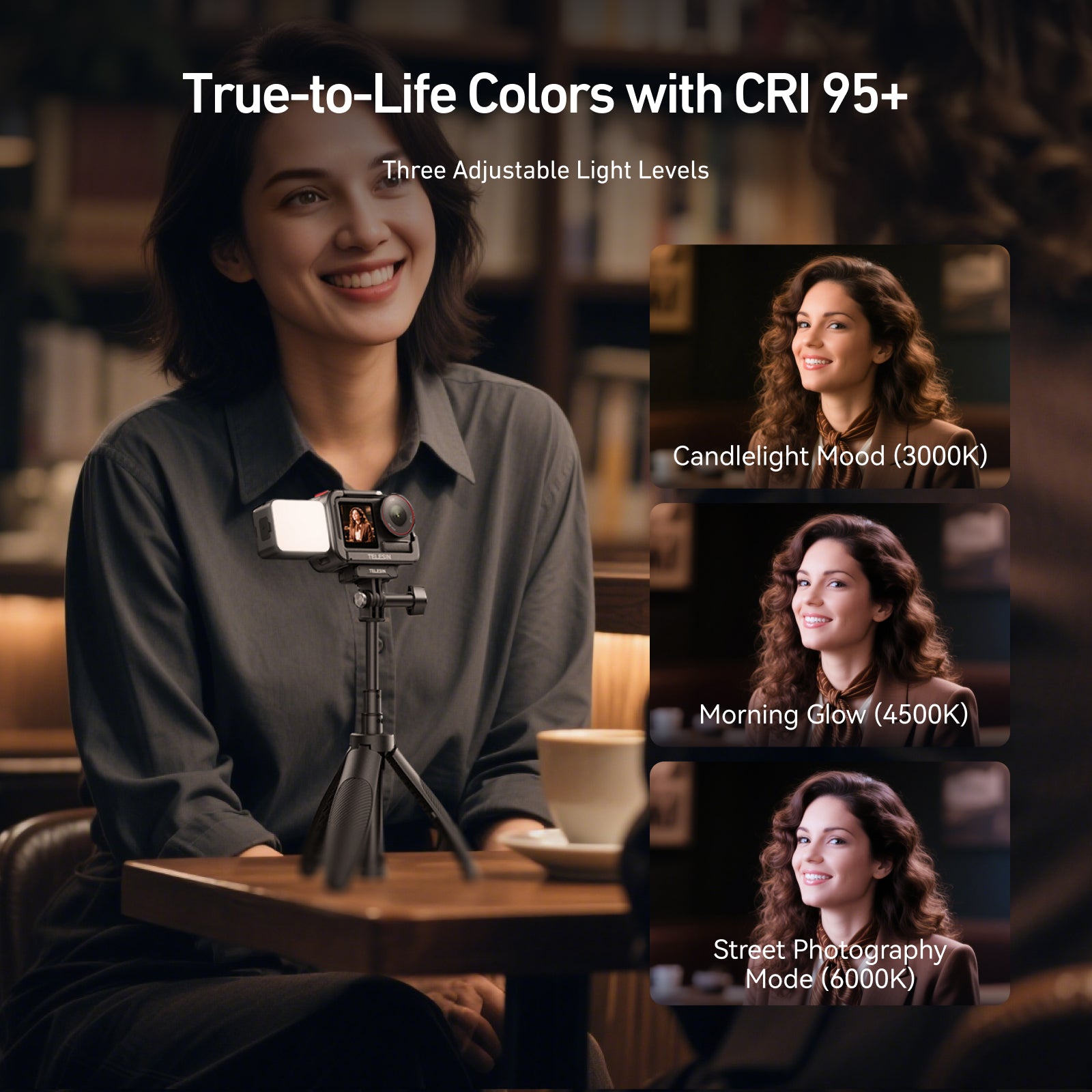 Telesin Quick-Release Fill Light For Action 5 pro/4/3