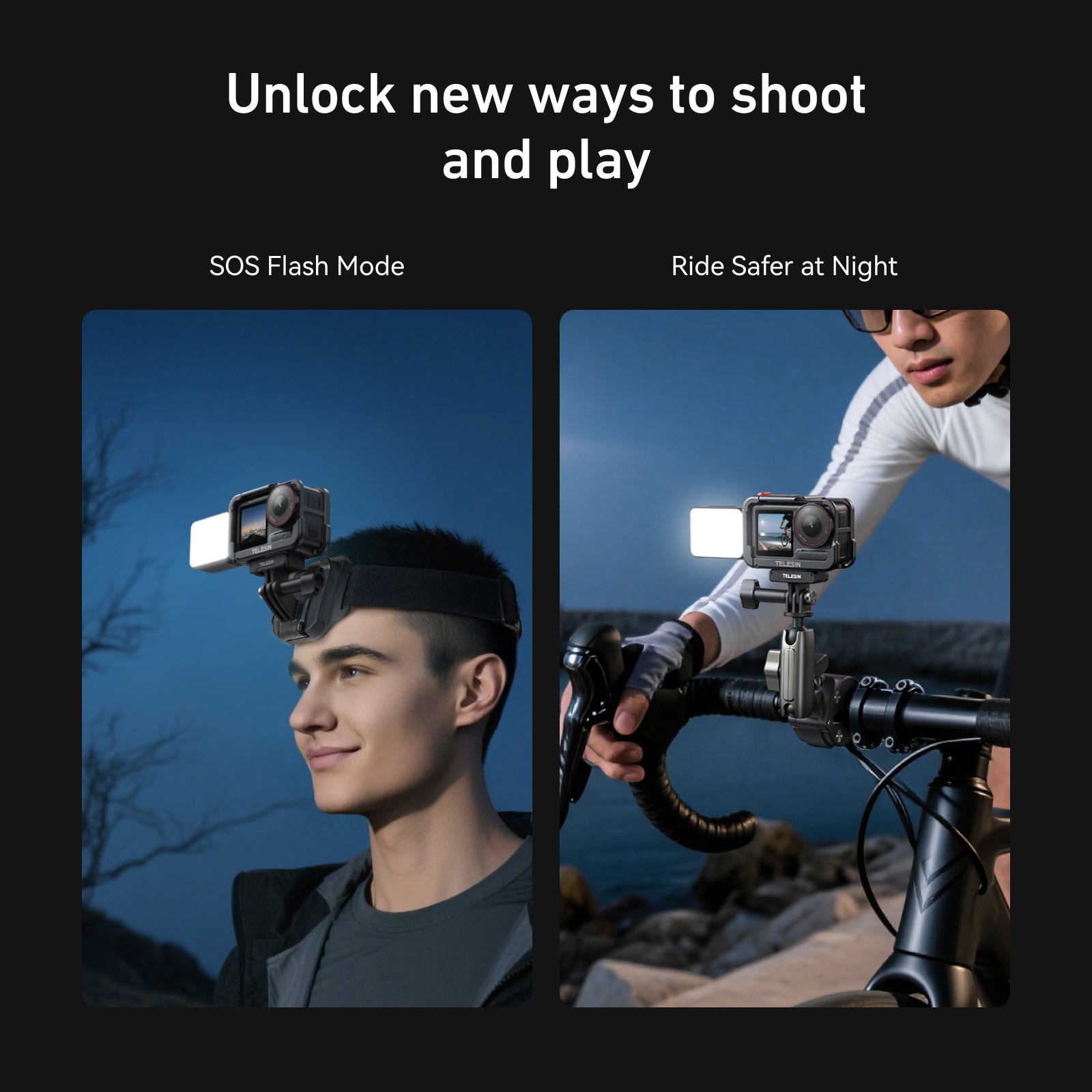 Telesin Quick-Release Fill Light For Action 5 pro/4/3