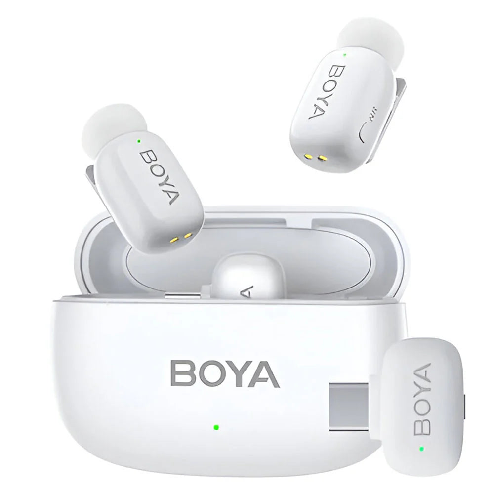 Boya Mini-13 2in1 2.4GHz Dual Channel Wireless Microphone System - White