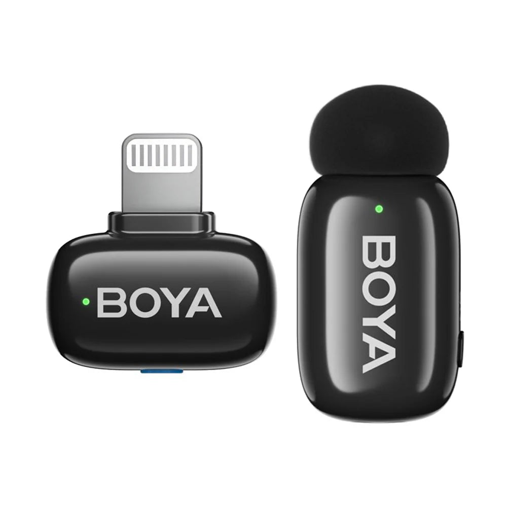 BOYA mini 16  Wireless Microphone System with Lightning Connector for iOS Devices (2.4 GHz, Black)