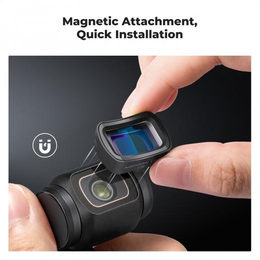 k&f DJI Osmo Pocket 3 1.2X Anamorphic Lens, Blue Streak Effect Widescreen Cinematic Lens, Magnetic Attach / Multi-Coated / Optical Glass