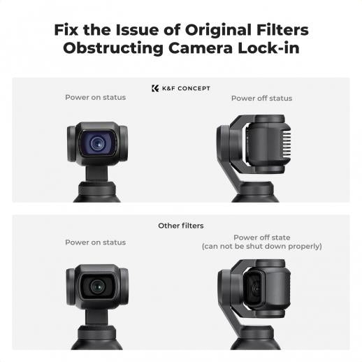 K&F DJI Osmo Pocket 3 Magnetic Clear-Natural Night Filter - Light Pollution Reduction Filter for Night City Sky / Star Shots, Optical Glass / HD / Multi-Coated Filters