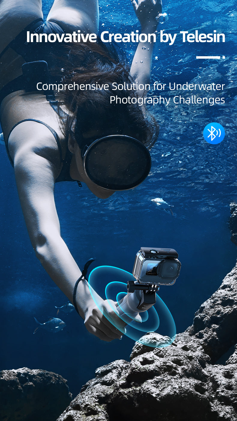 TELESIN underwater remote control selfie stick for gopro