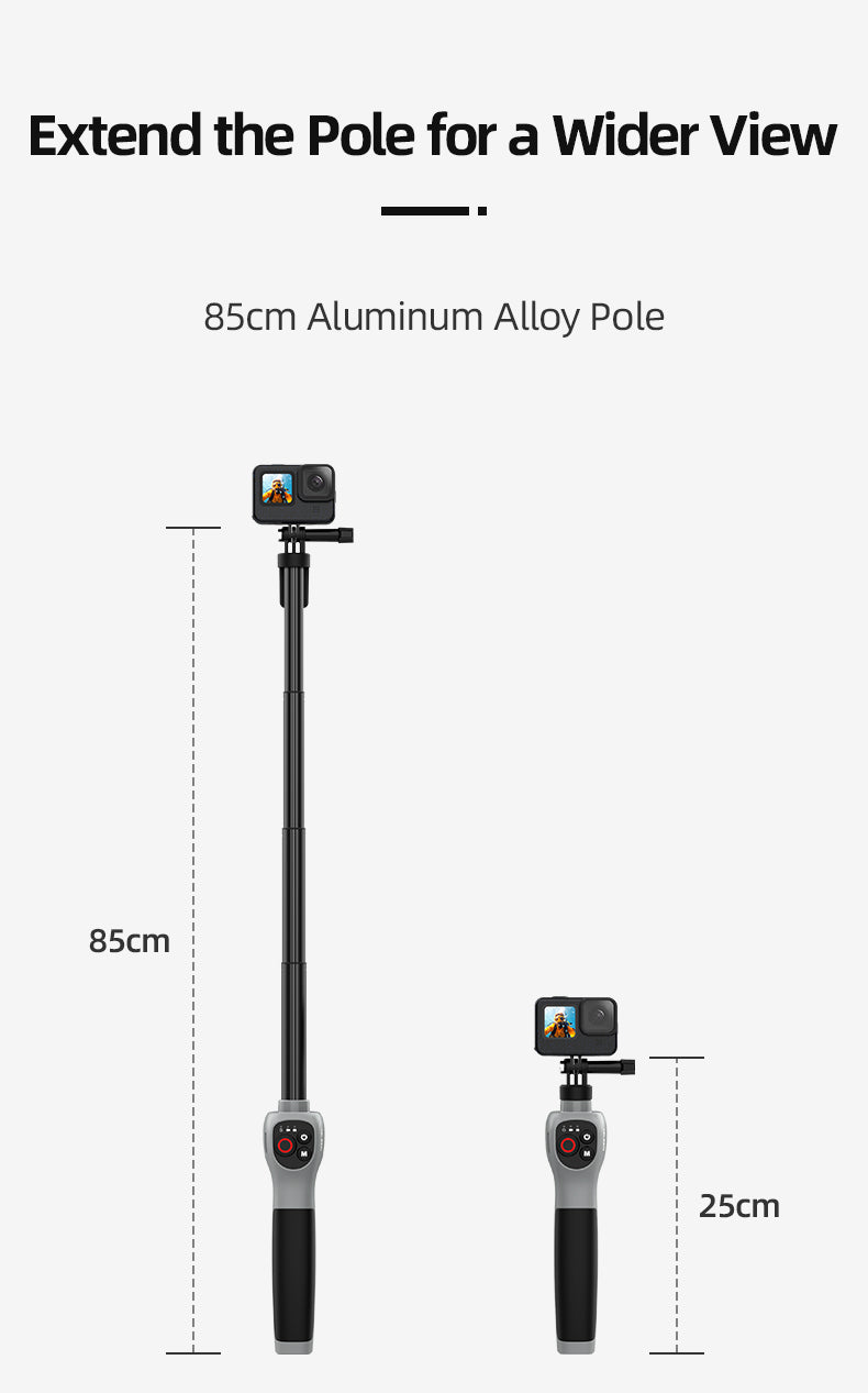 TELESIN underwater remote control selfie stick for gopro