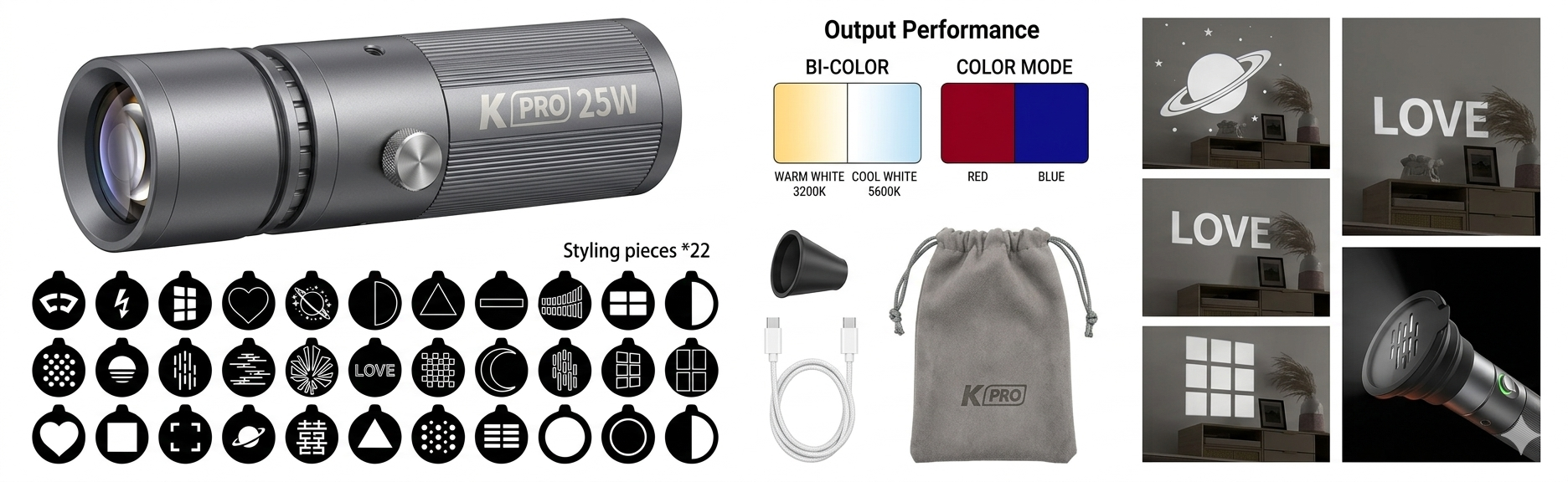 KPro 25w Spotlight Four Colors