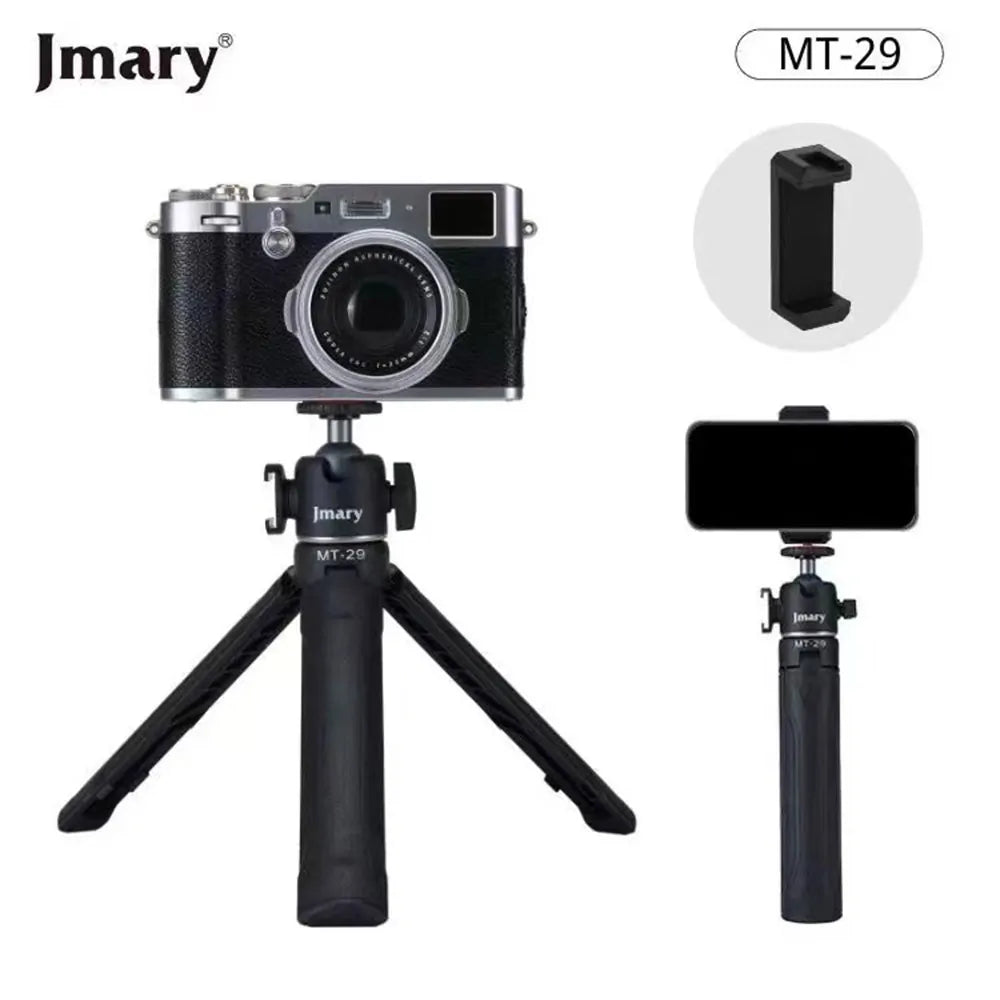 Jmary MT-29 Portable Tripod – Lightweight Aluminum Tabletop Tripod with 1/4″ Universal Screw