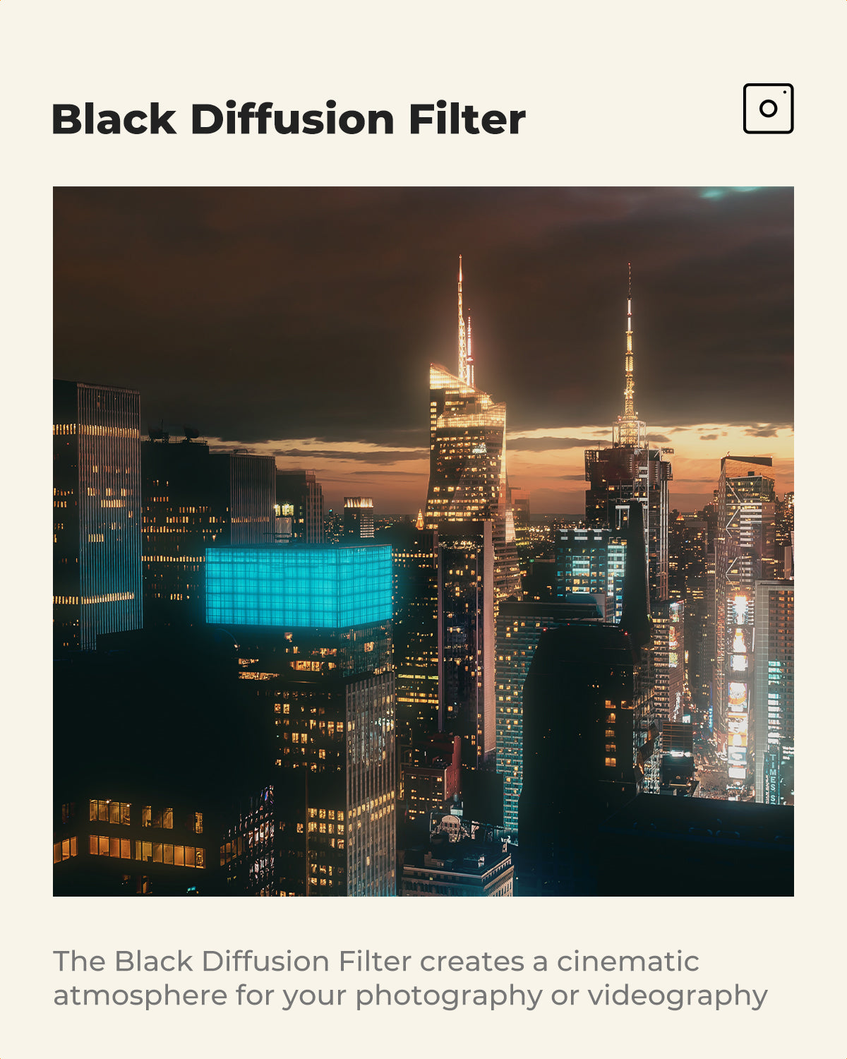 K&F Black Mist Filter 1/4 Special Effects Filter Ultra-Clear Multi-layer Coated With Waterproof Scratch-Resistant and Anti-Reflection Nano-Xcel Series