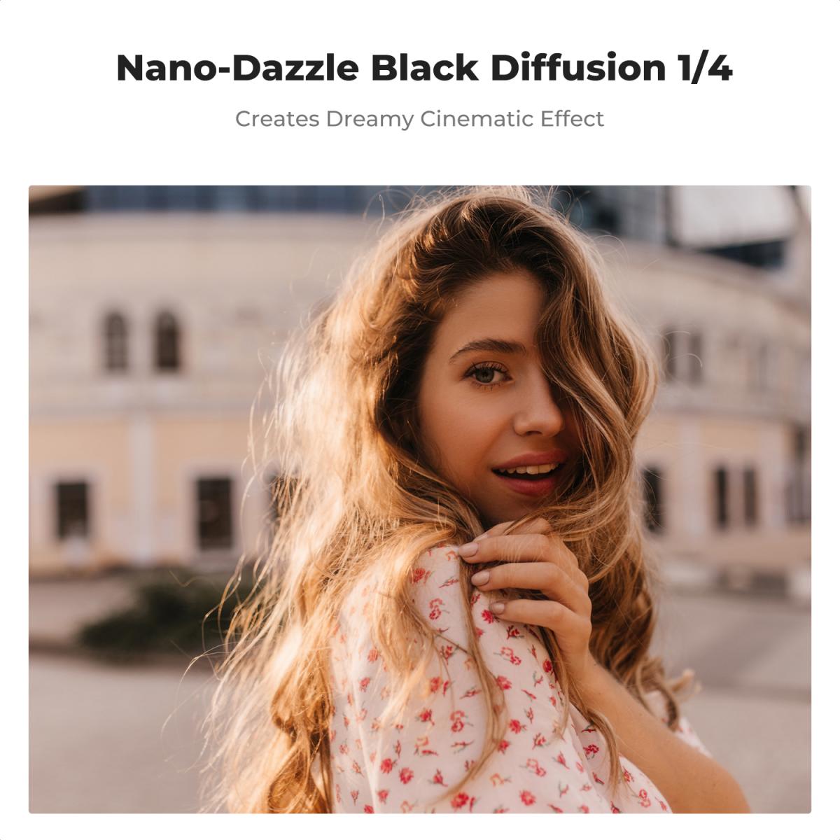 67mm Black Mist 1/4 Filter Waterproof Mist Cinematic Effect Filter with 24 Multi-Layer Coatings for Video/Vlog/Portrait Photography (Nano-Dazzle)